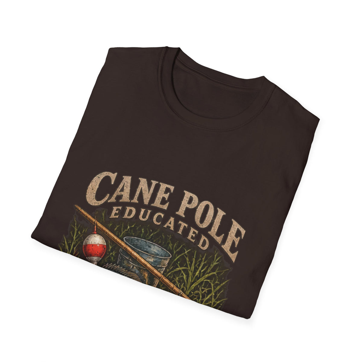Cane Pole Educated Fishing T-Shirt outdoor graphic T-shirt product image 12
