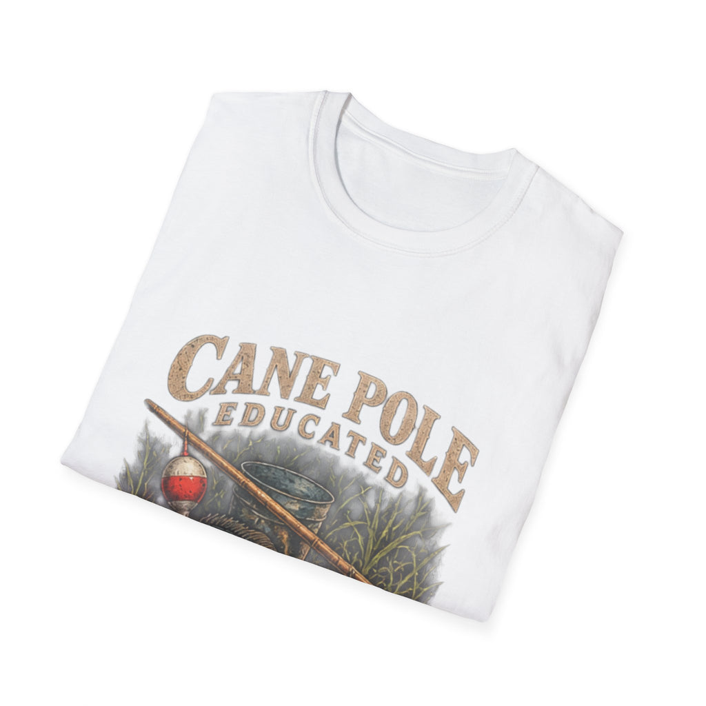 Cane Pole Educated Fishing T-Shirt outdoor graphic T-shirt product image 6