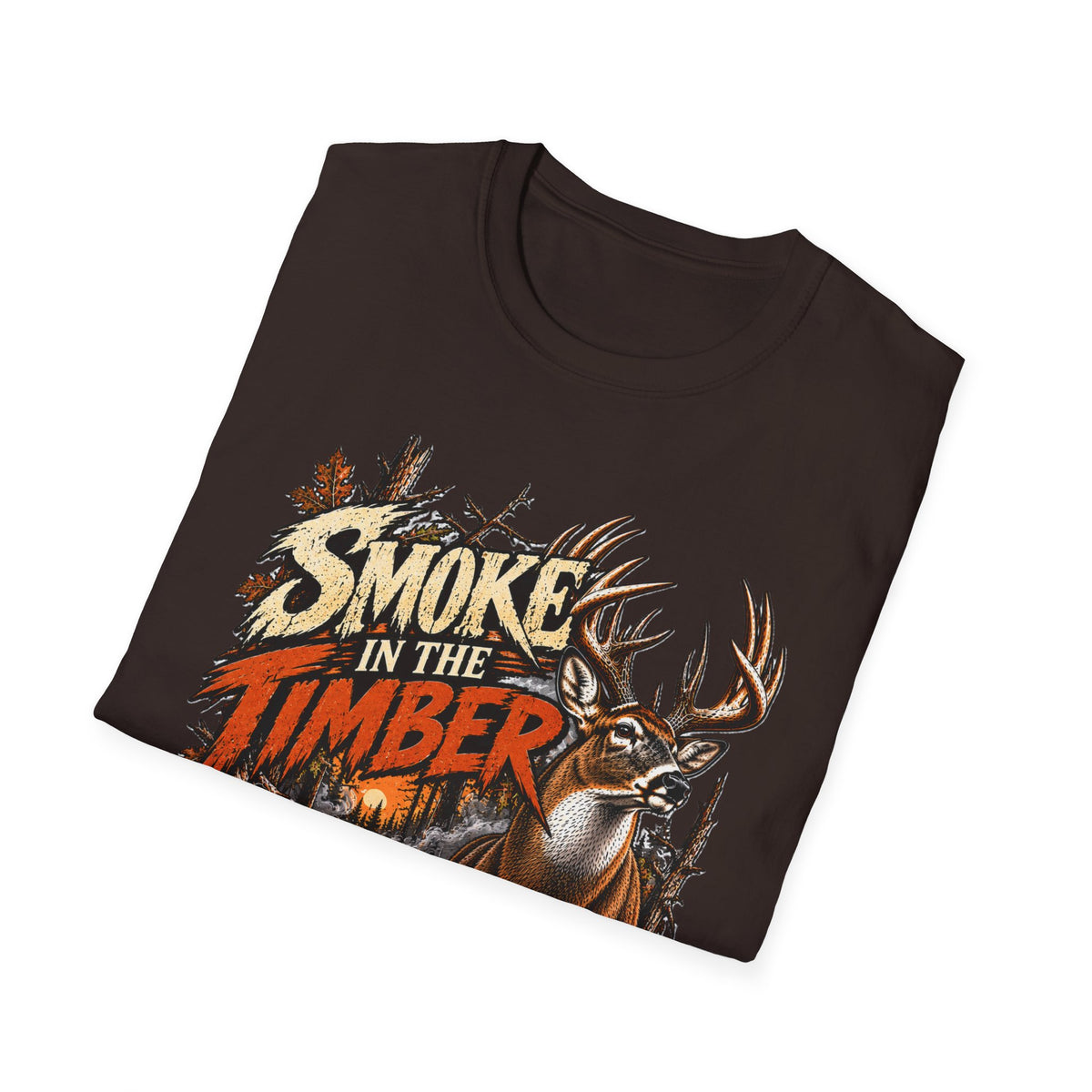 Smoke In The Timber Whitetail Deer Hunting Design