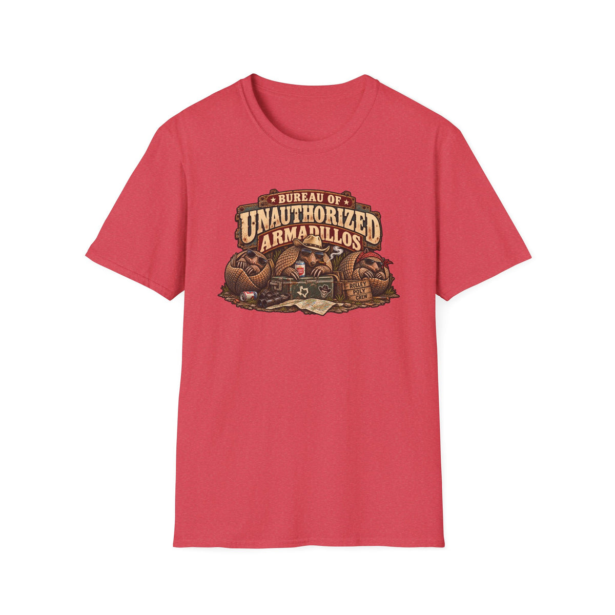 Bureau of Unauthorized Armadillos T-Shirt — Southern Wildlife Humor