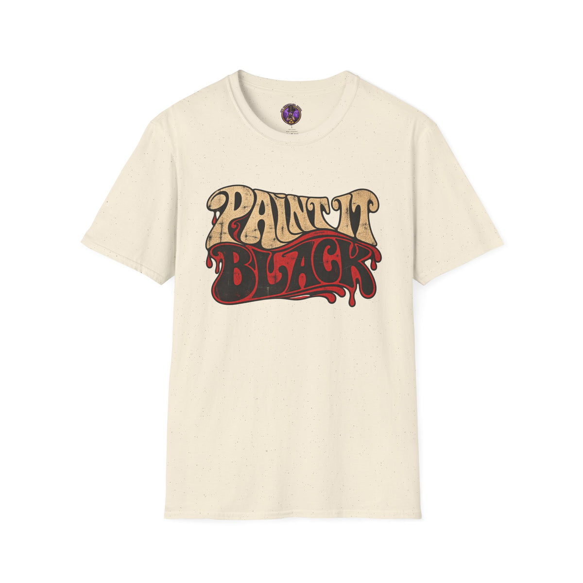 Paint It Black Shirt | Retro Psychedelic Rock Graphic Tee graphic T-shirt product image 2