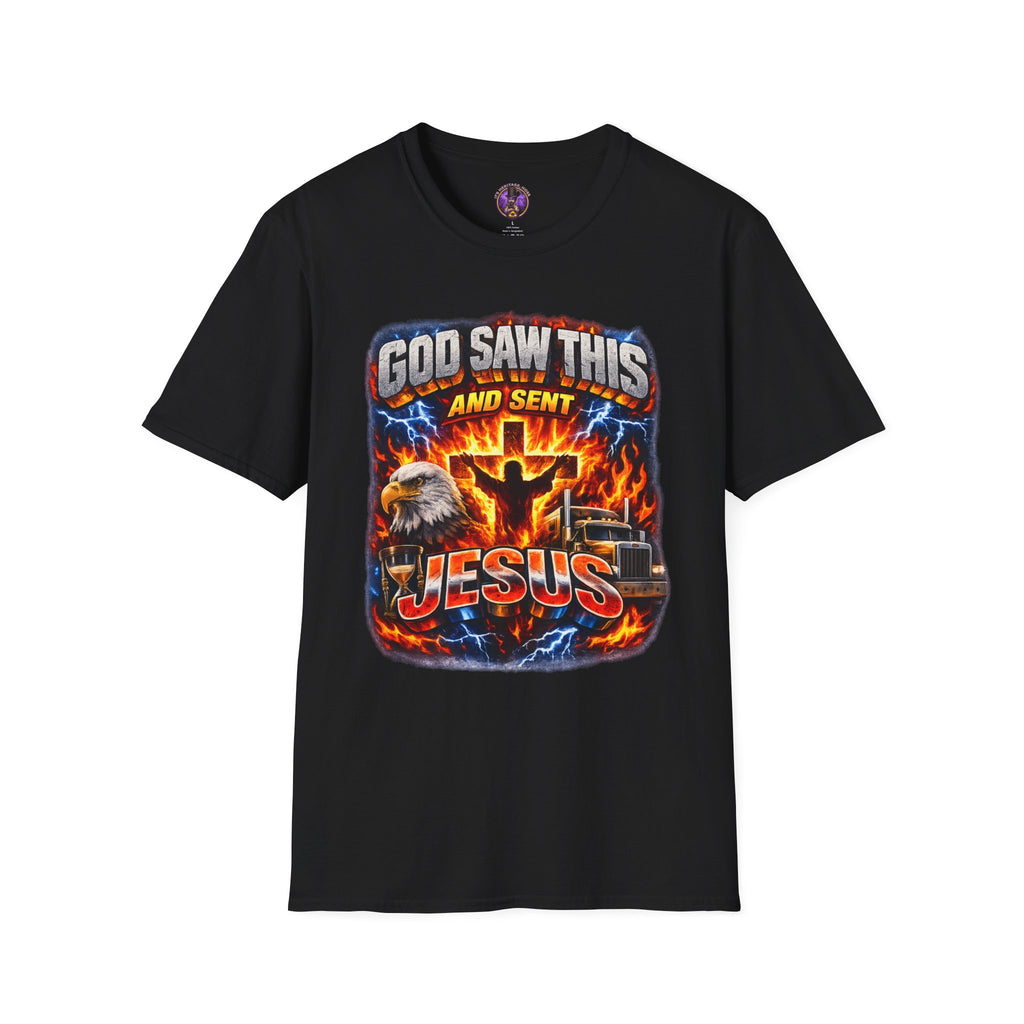 Christian T-Shirt - 'God Saw This and Sent graphic T-shirt product image 1