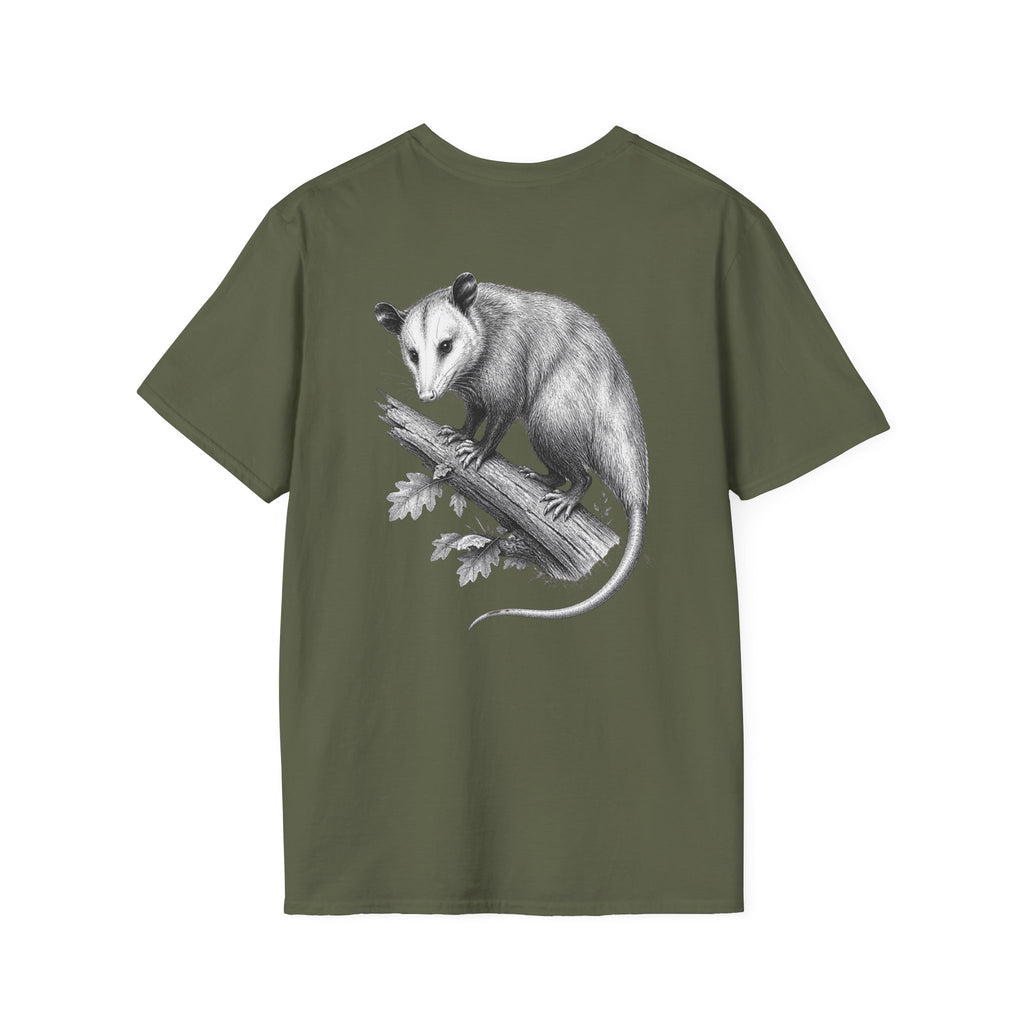Opossum Illustration T-Shirt — Vintage Wildlife Art Tee — product view 10