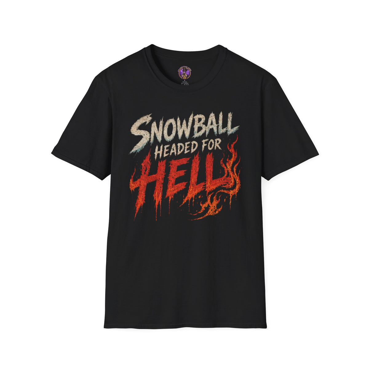 Snowball Headed for Hell T-Shirt | Vintage Dark Humor Tee graphic T-shirt product image 1