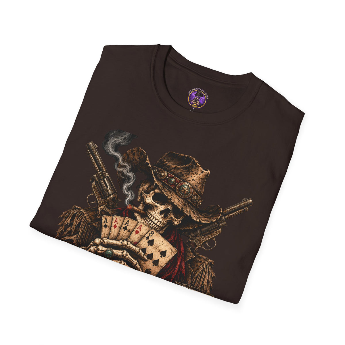 Skull Cowboy Poker T-Shirt | It's Heritage Hoss
