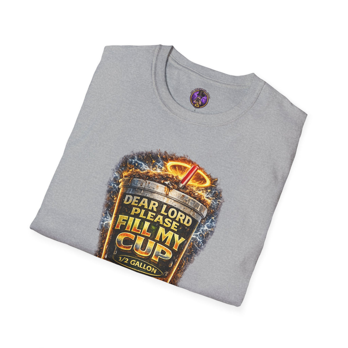 T-Shirt - “Dear Lord Please Fill My Cup” Vintage Gas Pump Graphic graphic T-shirt product image 8
