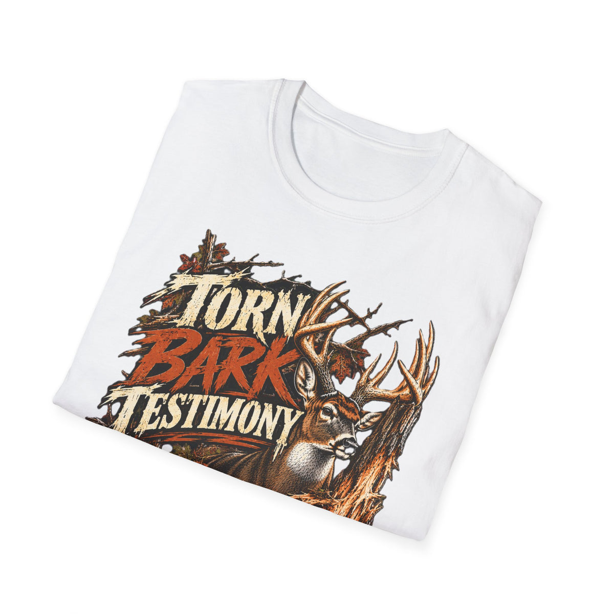 Torn Bark Testimony Whitetail Buck Rub Hunting Design