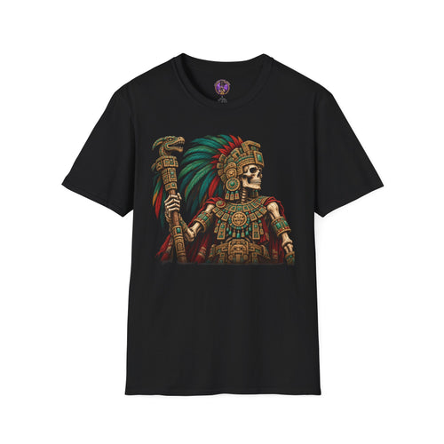 Aztec Warrior Skull T-Shirt - Skeleton Eagle graphic T-shirt product image 1