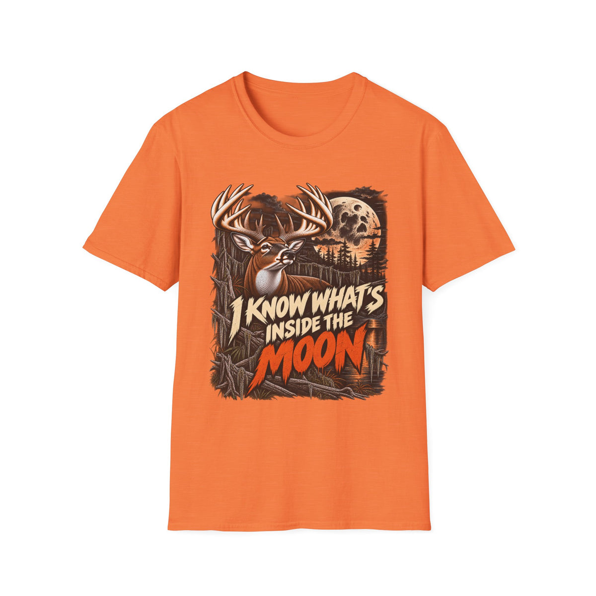 I Know What's Inside The Moon Weird Whitetail Deer Design