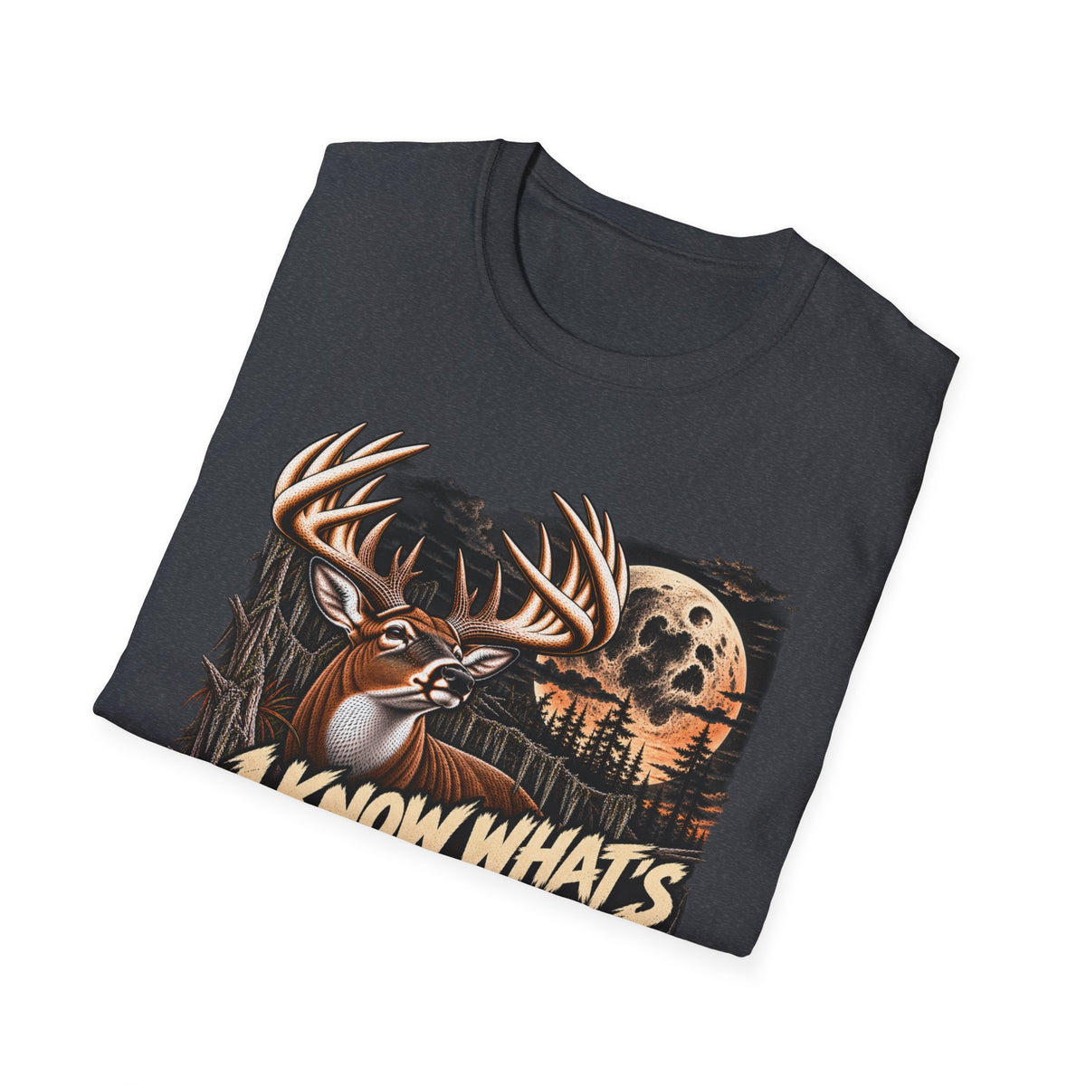 I Know What's Inside The Moon Weird Whitetail Deer Design