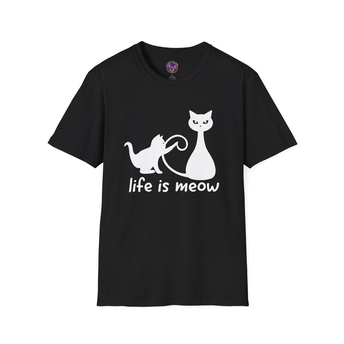 Life Is Meow Cat T-Shirt - Cute Cat Graphic Tee for Cat Lovers graphic T-shirt product image 1