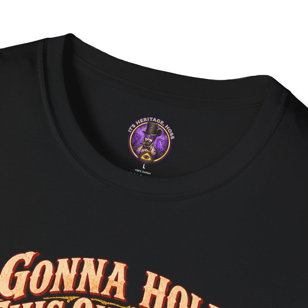 T-Shirt — "Gonna Hold This One Down 'Til The Bubbles Come Up" Rescue Dog Graphic Tee