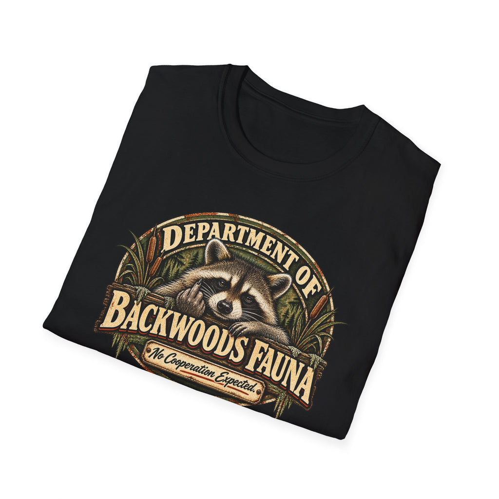 Department of Backwoods Fauna T-Shirt — Rural Wildlife Humor