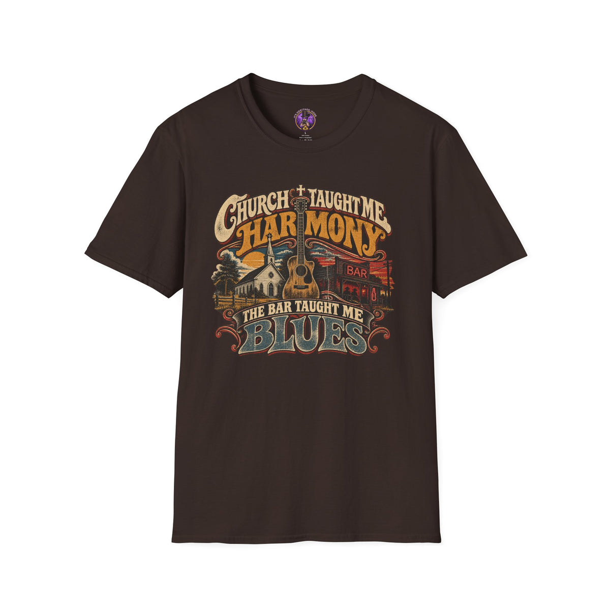 Harmony & Blues Music Shirt | Vintage Southern Graphic Tee graphic T-shirt product image 2