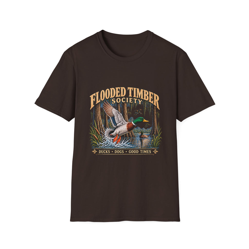 Flooded Timber Society Duck Hunting T-Shirt outdoor graphic T-shirt product image 3