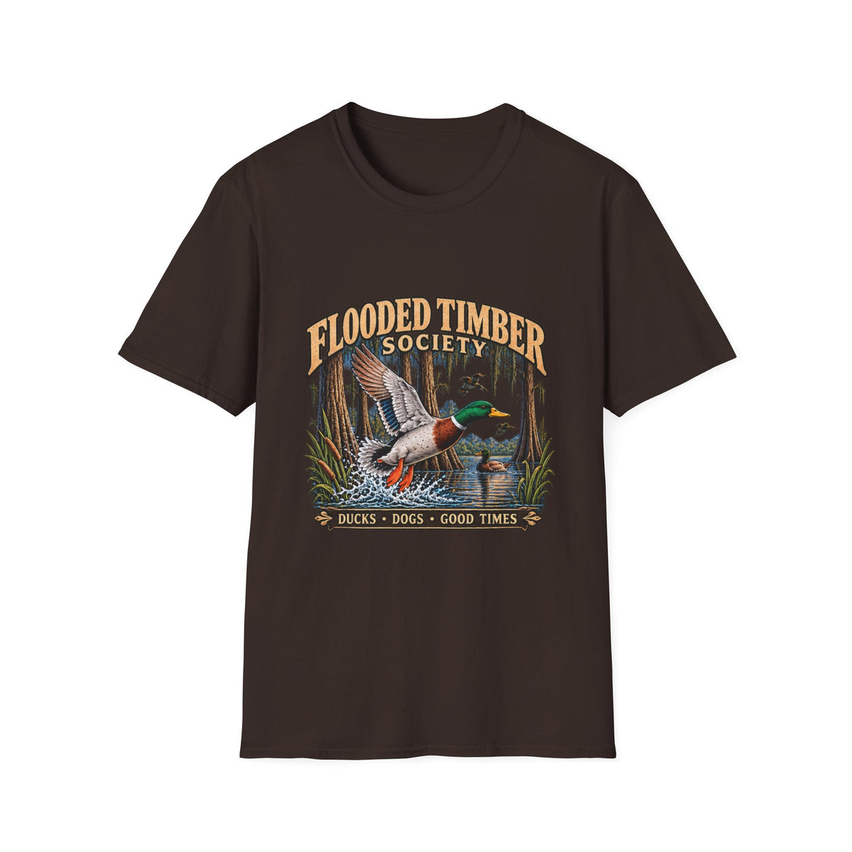 Flooded Timber Society Duck Hunting T-Shirt outdoor graphic T-shirt product image 3