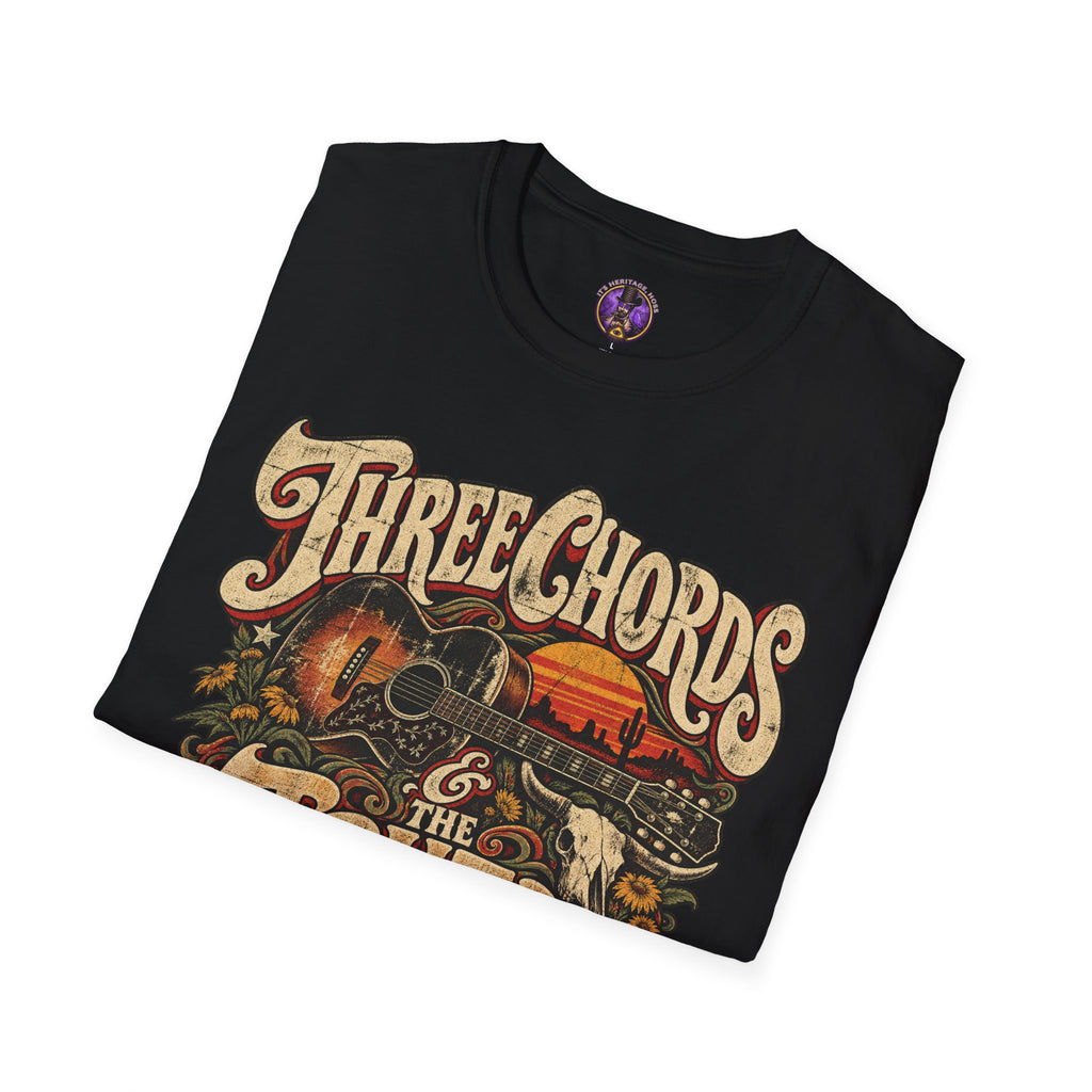 Three Chords & The Truth Guitar T-Shirt | It's Heritage Hoss