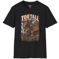 Too Tall for the Ark graphic showing a towering Nephilim beside Noah's Ark and animals with a No Exceptions No Refunds sign