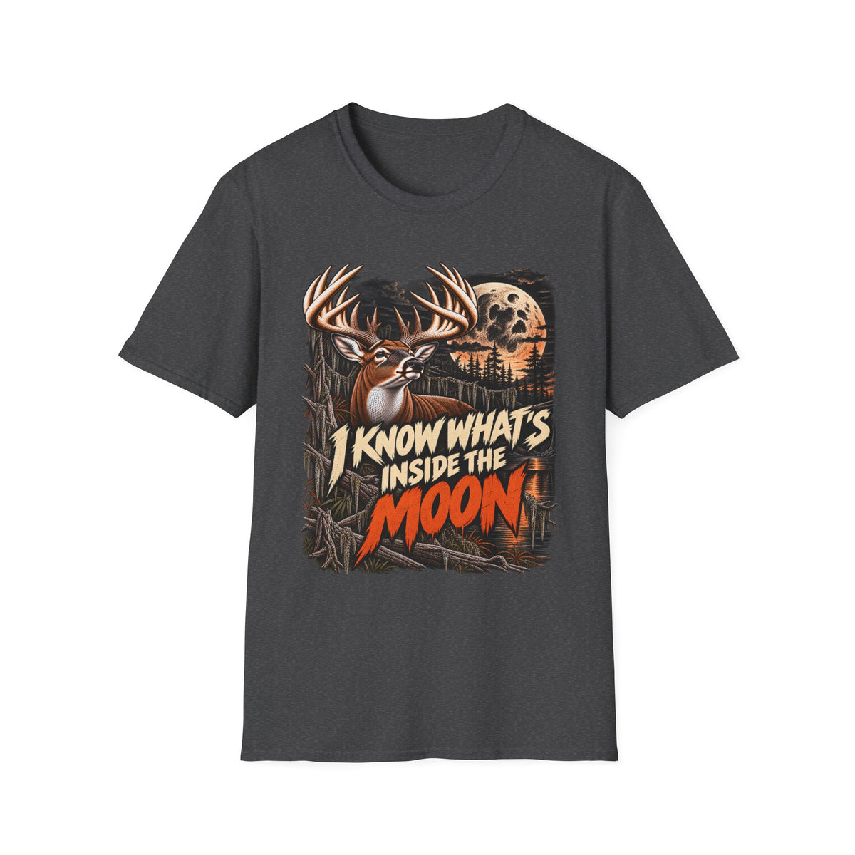 I Know What's Inside The Moon Weird Whitetail Deer Design