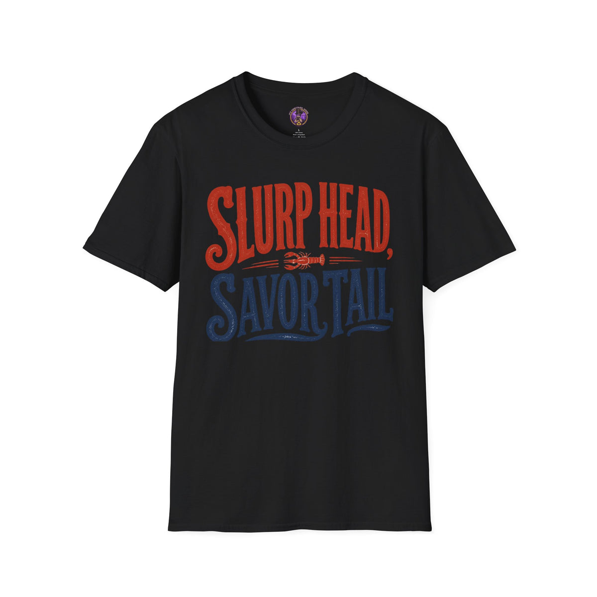 Slurp Head Savor Tail Retro Crawfish T-Shirt graphic T-shirt product image 1