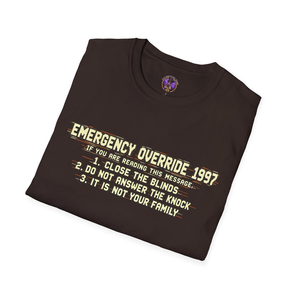 Emergency Override 1997 T-Shirt — "If You Are Reading This Message" Retro Sci‑Fi Tee