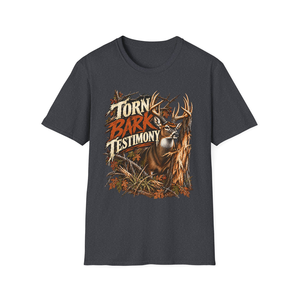 Torn Bark Testimony Whitetail Buck Rub Hunting Design