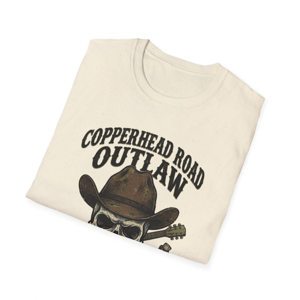 Folded Copperhead Road Outlaw T-Shirt showing its front graphic.