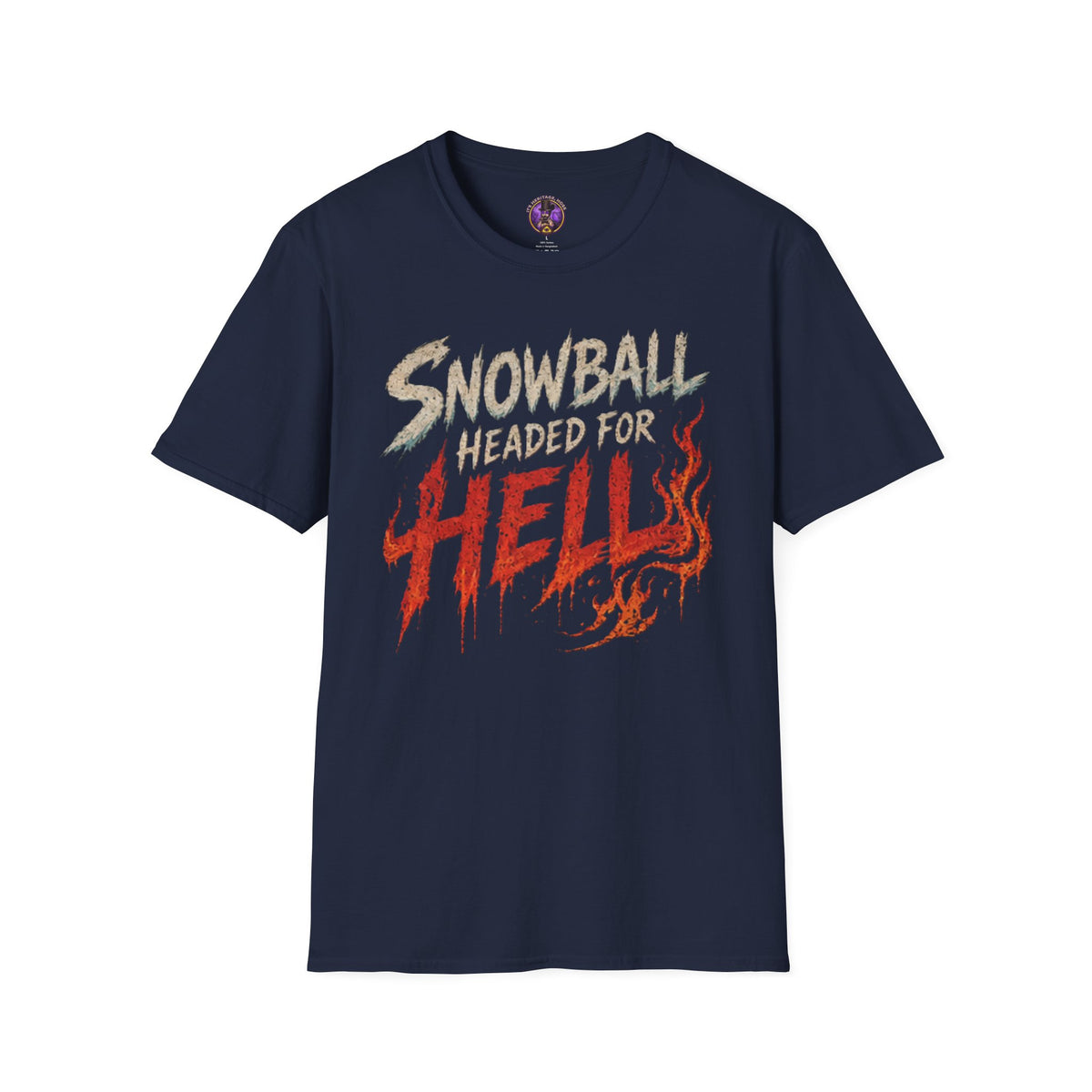 Snowball Headed for Hell T-Shirt | Vintage Dark Humor Tee graphic T-shirt product image 2