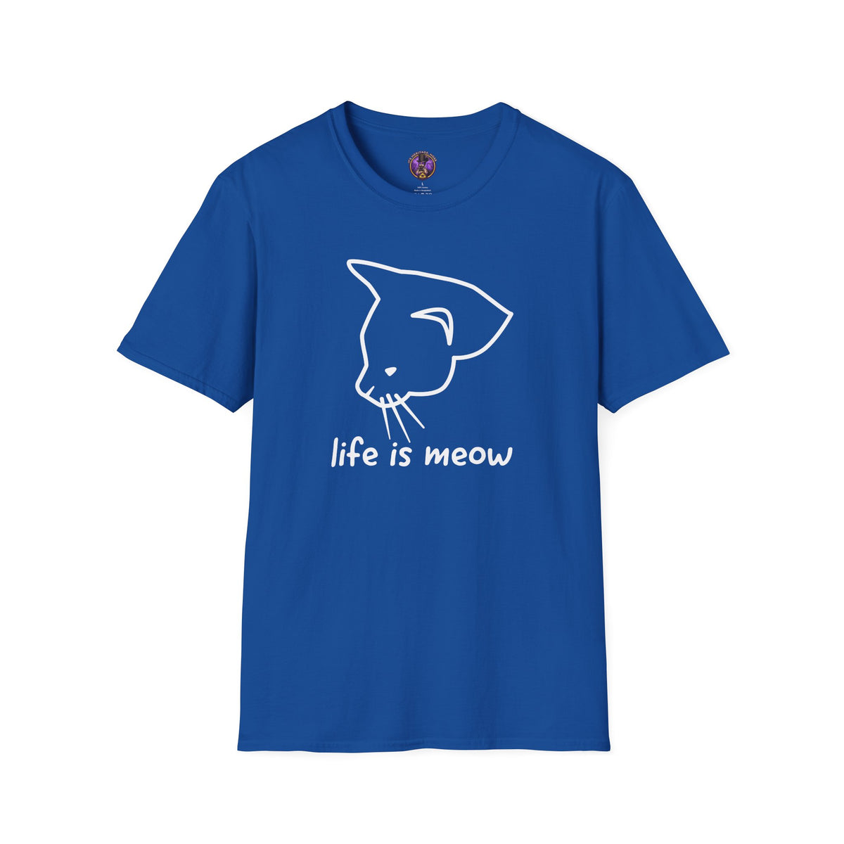 Cat T-Shirt - "Life is Meow" Minimalist Cat Graphic Tee graphic T-shirt product image 2