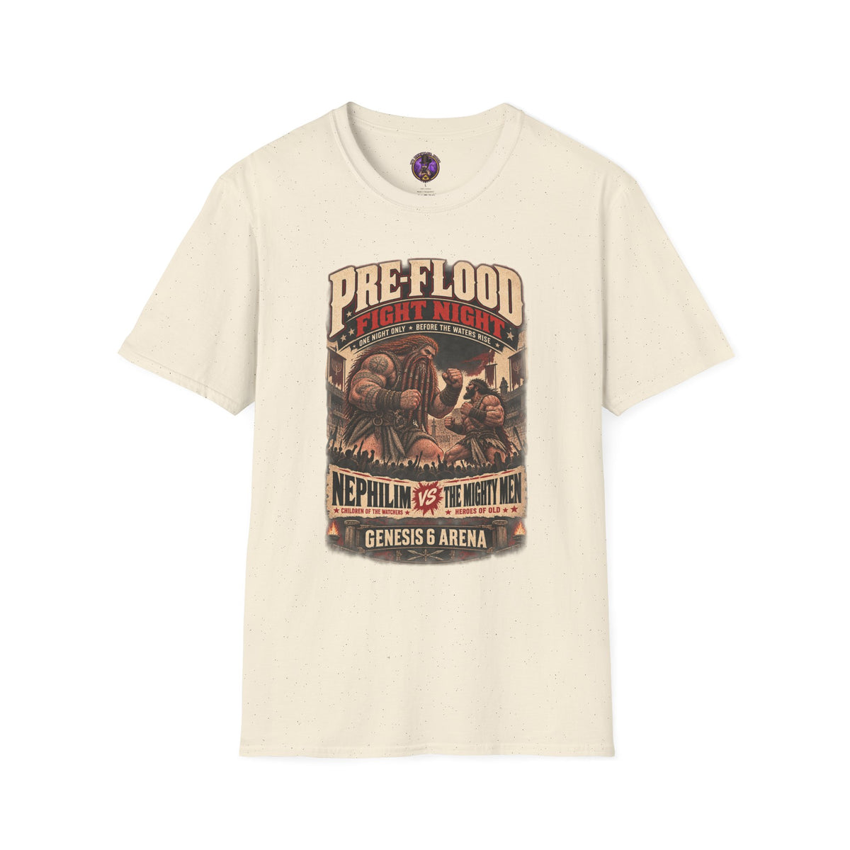Front view of the Pre-Flood Fight Night Nephilim Shirt.