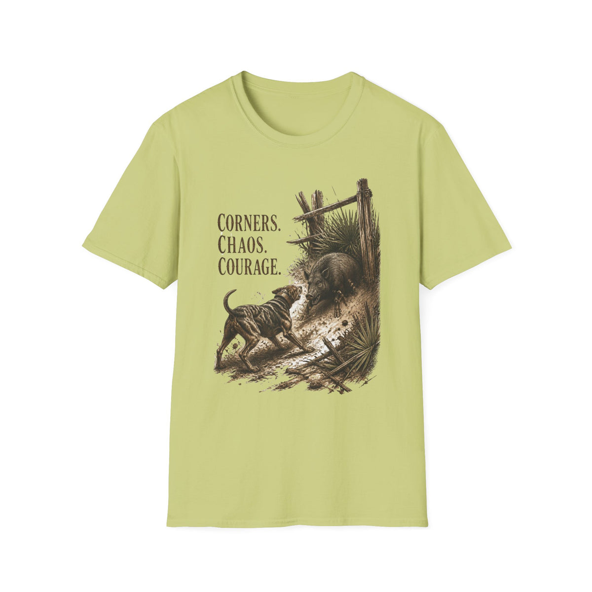 Corners Chaos Courage Catahoula Hog Dog Shirt