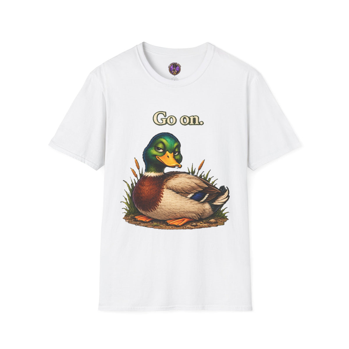 Go On Duck T-Shirt - Vintage Mallard Illustration Graphic Tee graphic T-shirt product image 1