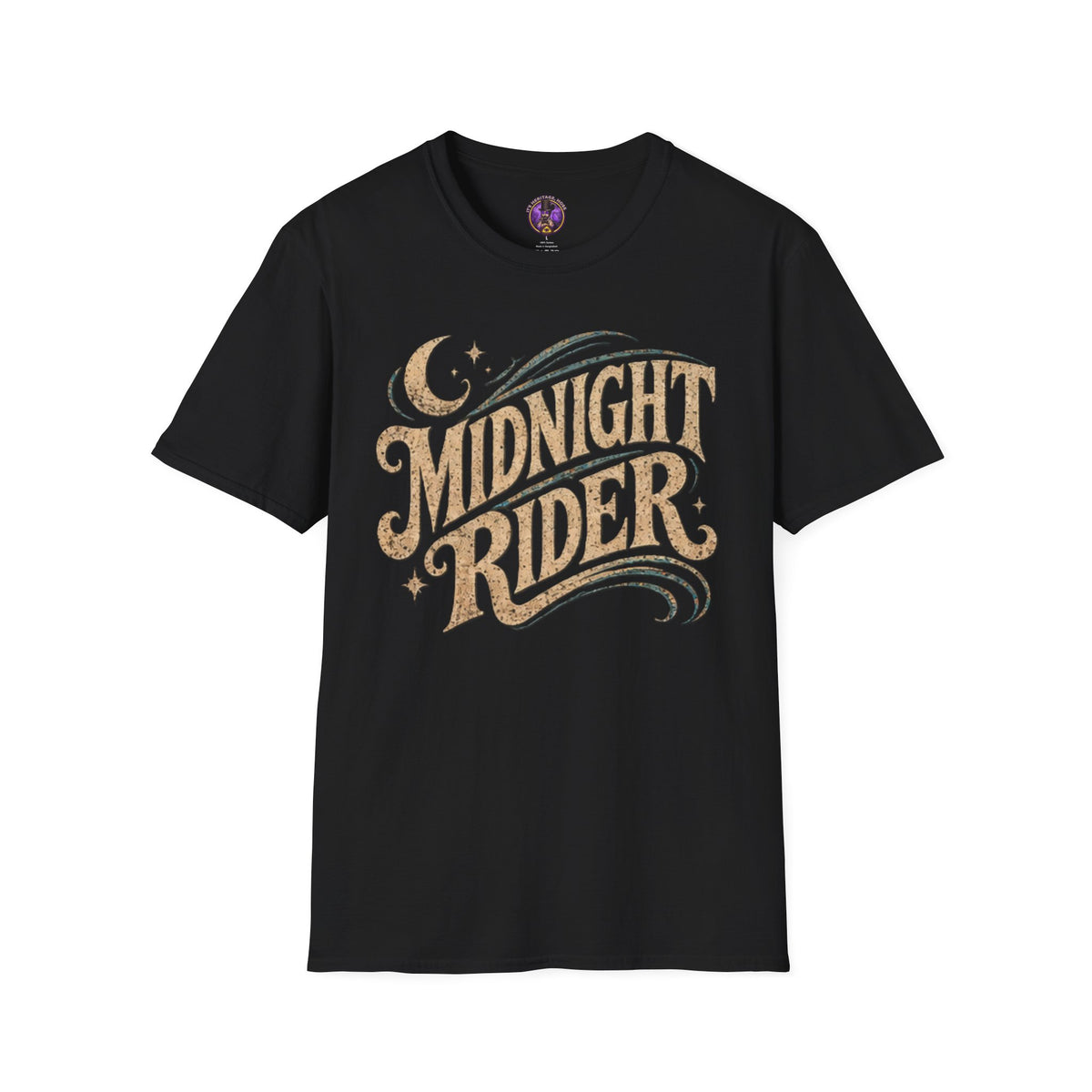 Midnight Rider T-Shirt | Retro Motorcycle Moon Graphic Tee graphic T-shirt product image 1