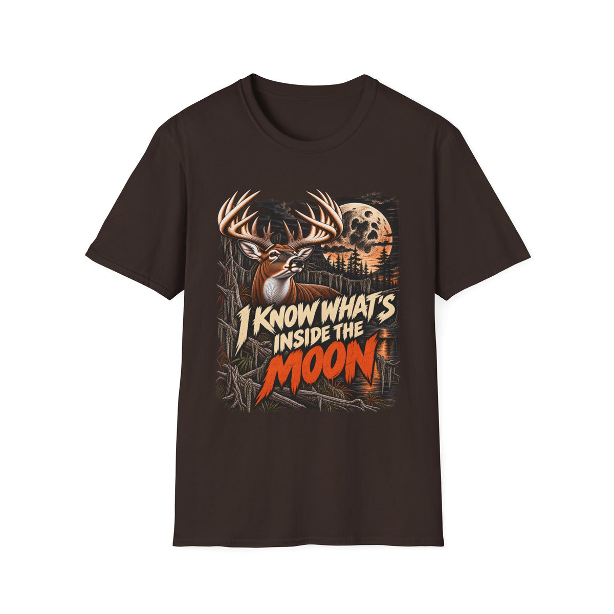 I Know What's Inside The Moon Weird Whitetail Deer Design