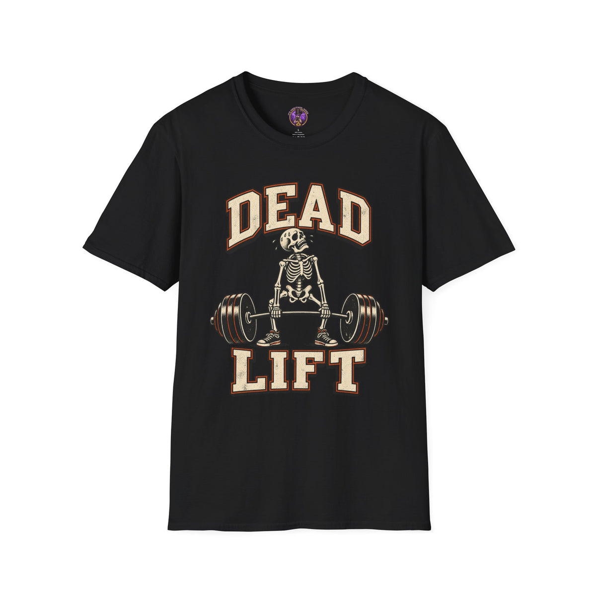 Deadlift Skeleton T‑Shirt - Funny Gym Workout Tee graphic T-shirt product image 1
