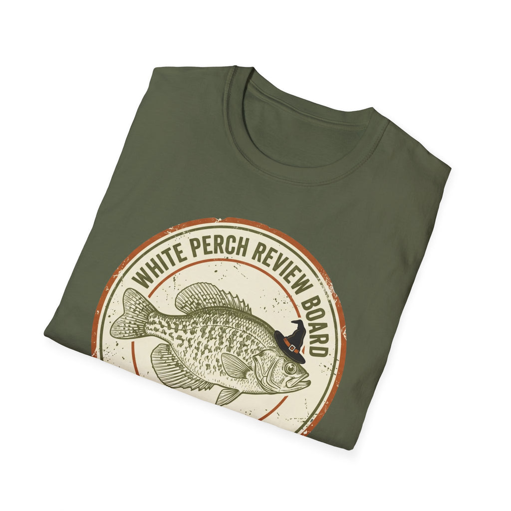 White Perch Review Board Spooky Crappie Fishing Shirt | It's Heritage Hoss