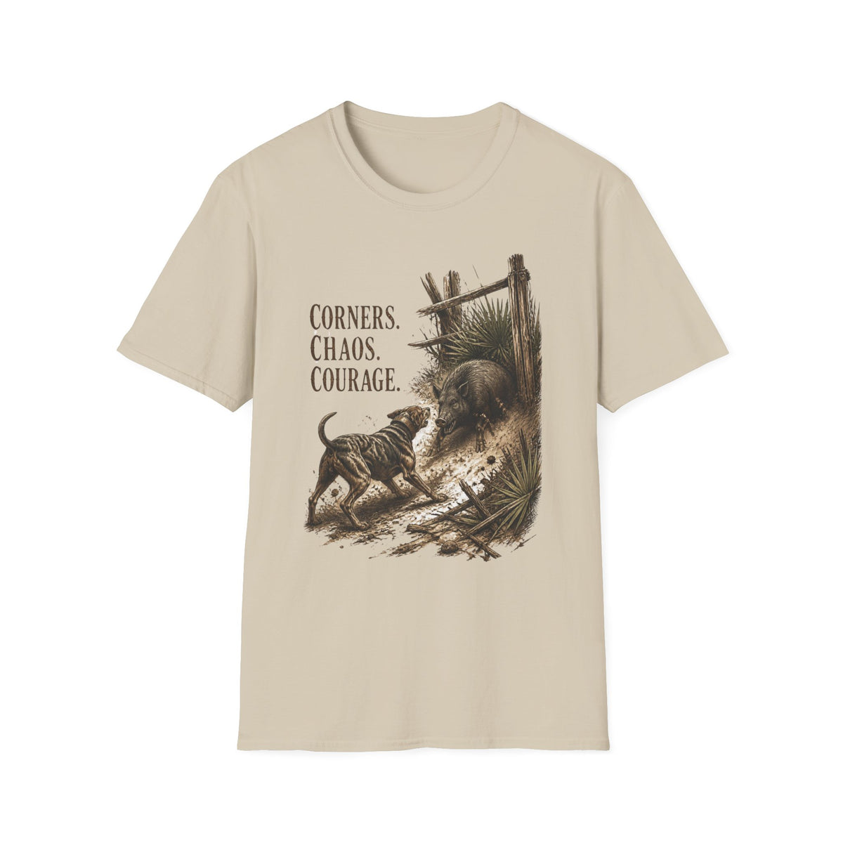 Corners Chaos Courage Catahoula Hog Dog Shirt