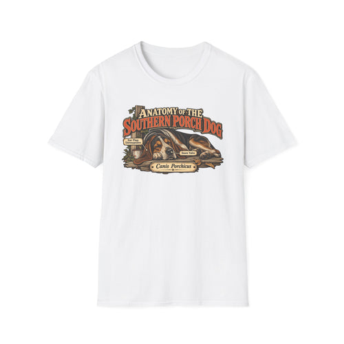 Anatomy of the Southern Porch Dog T-Shirt — Southern Dog Humor