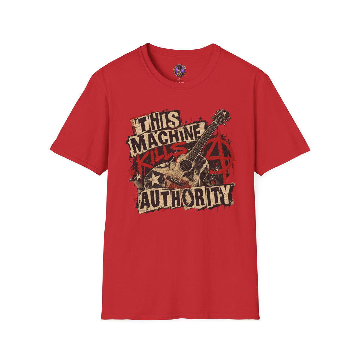 This Machine Kills Authority Shirt | Punk Rock Guitar Tee graphic T-shirt product image 2