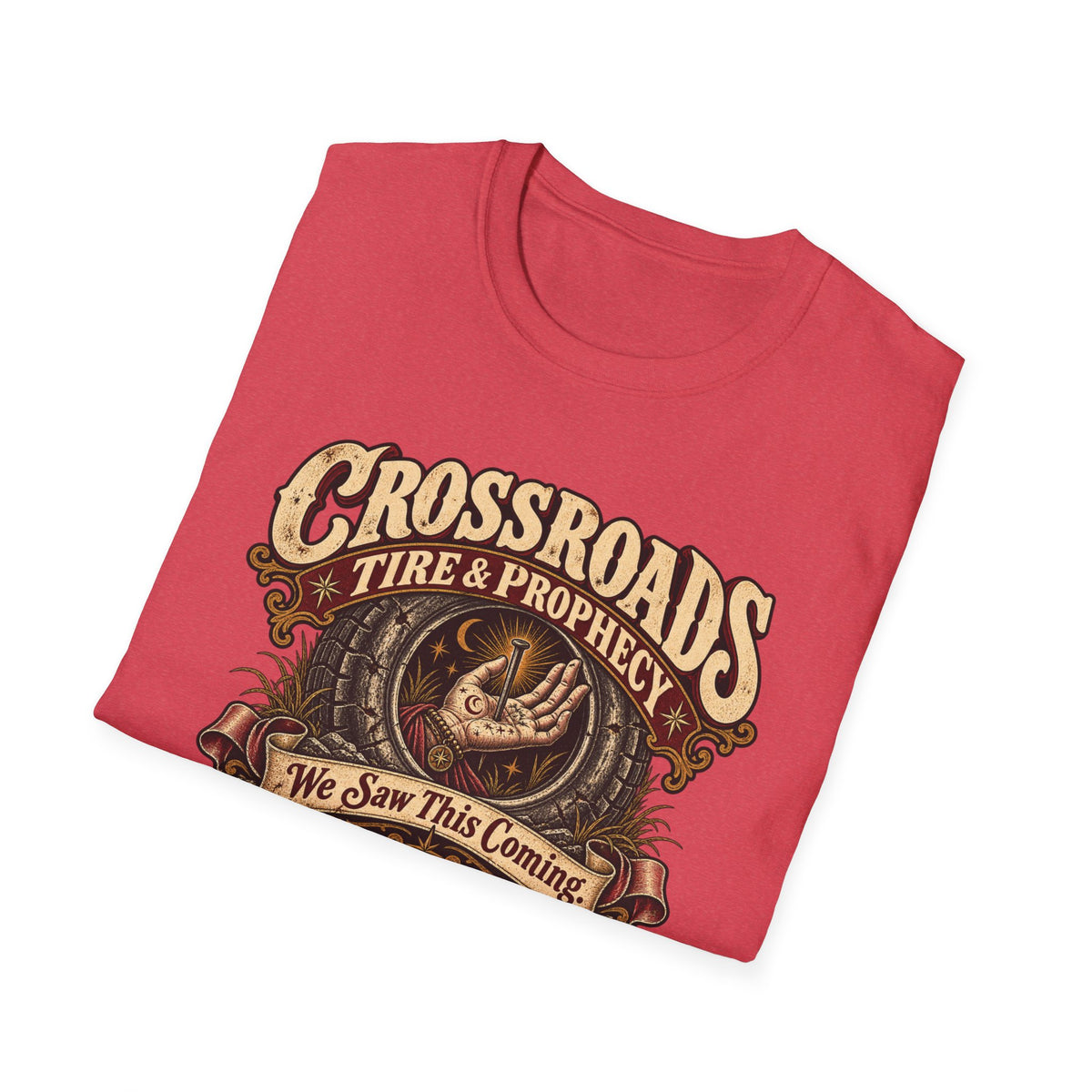 Crossroads Tire & Prophecy T-Shirt — Southern Surrealism