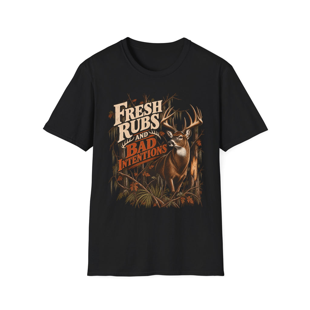 Fresh Rubs & Bad Intentions Whitetail Rut Hunting Design