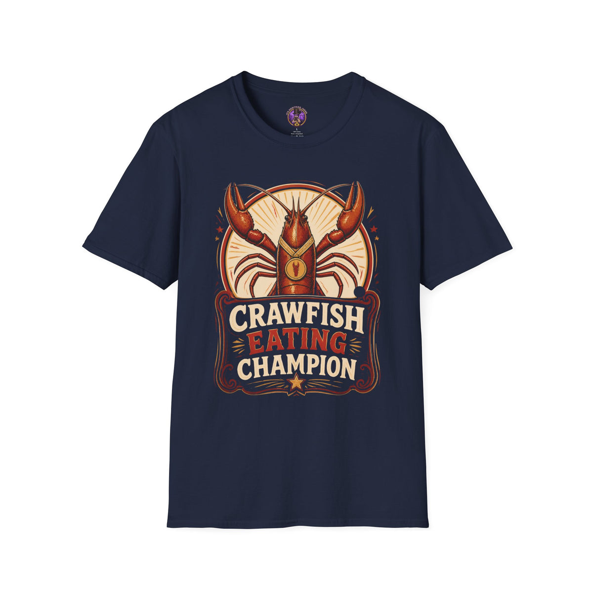 Crawfish Eating Champion Retro Louisiana T-Shirt graphic T-shirt product image 4