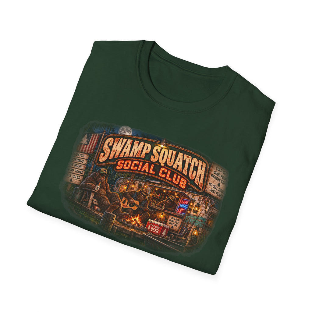 Swamp Squatch Social Club T-Shirt — Bayou Cryptid