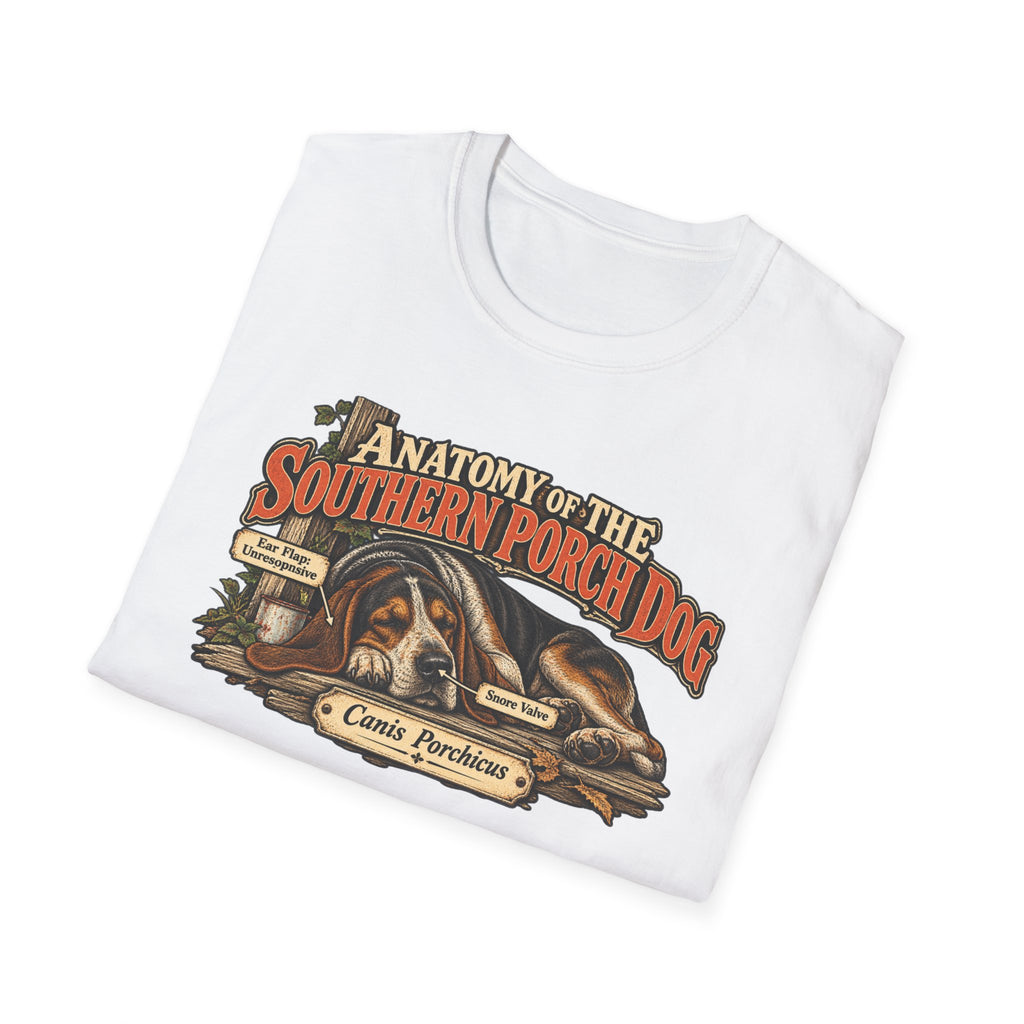 Anatomy of the Southern Porch Dog T-Shirt — Southern Dog Humor