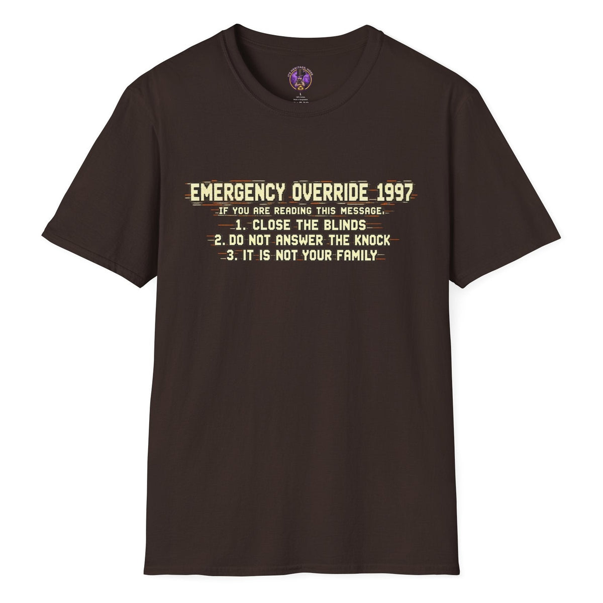 Emergency Override 1997 T-Shirt — "If You Are Reading This Message" Retro Sci‑Fi Tee