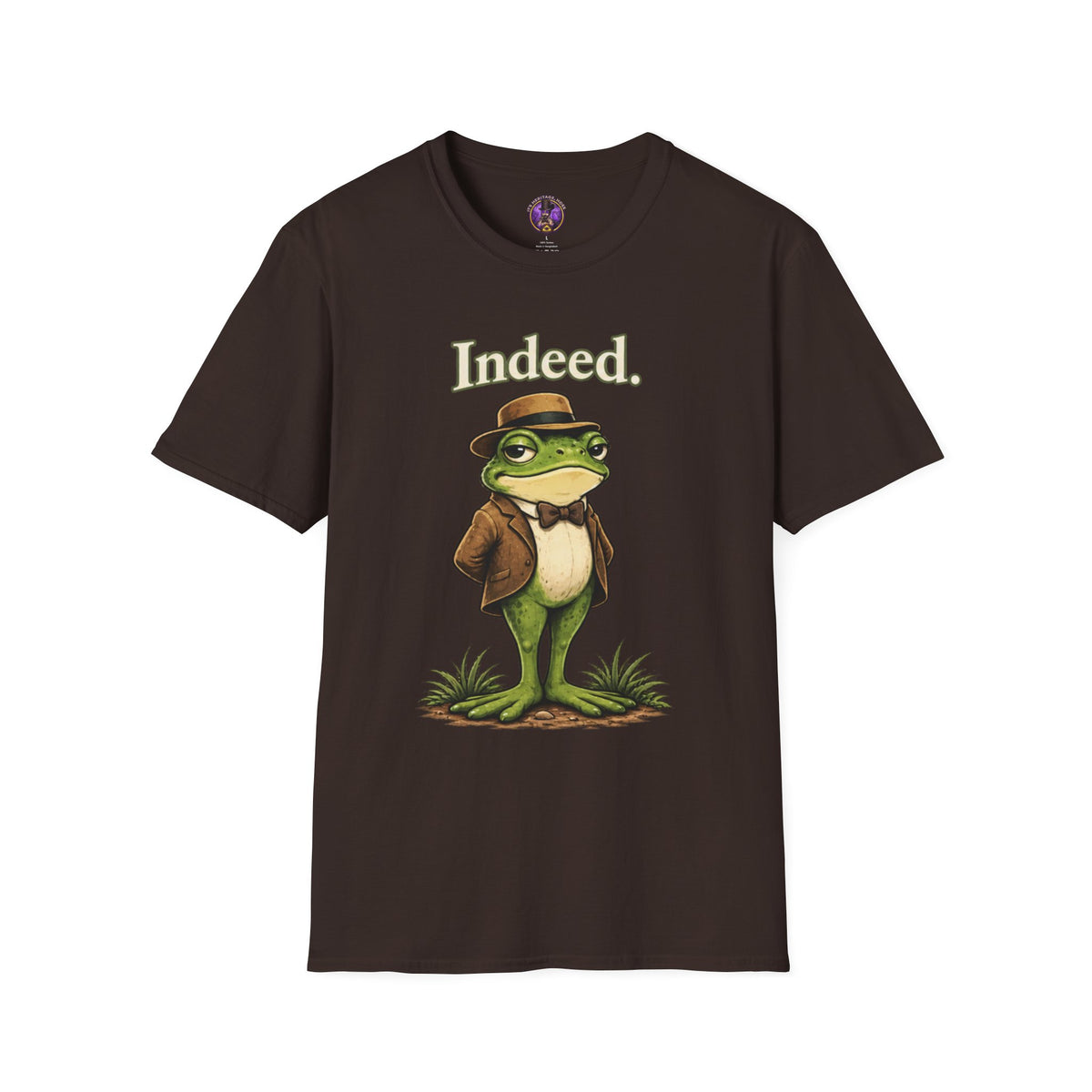 Indeed Frog T-Shirt - Vintage Dapper Frog Illustration Tee graphic T-shirt product image 3