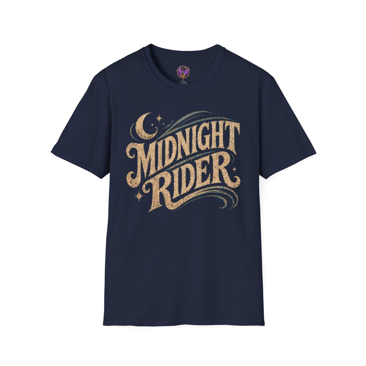 Midnight Rider T-Shirt | Retro Motorcycle Moon Graphic Tee graphic T-shirt product image 2