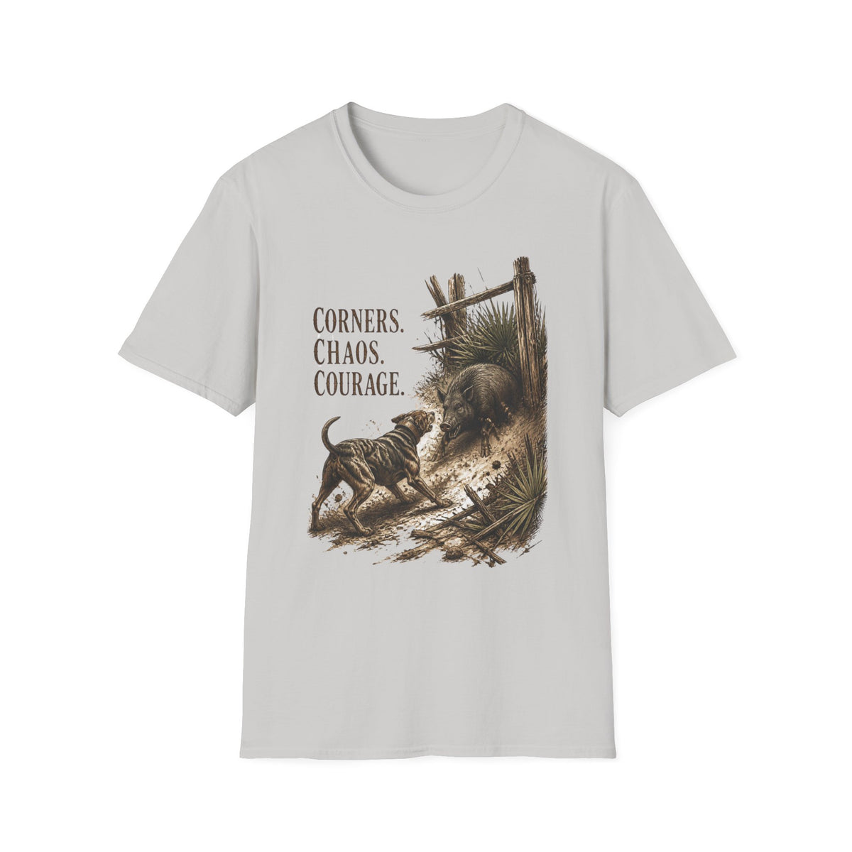 Corners Chaos Courage Catahoula Hog Dog Shirt