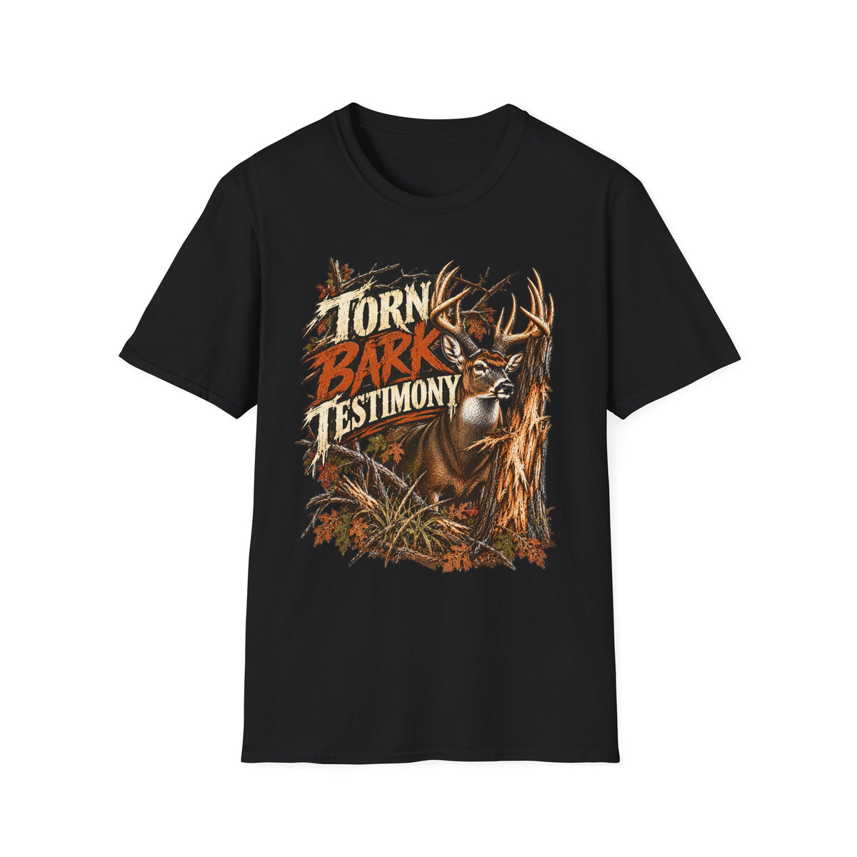 Torn Bark Testimony Whitetail Buck Rub Hunting Design