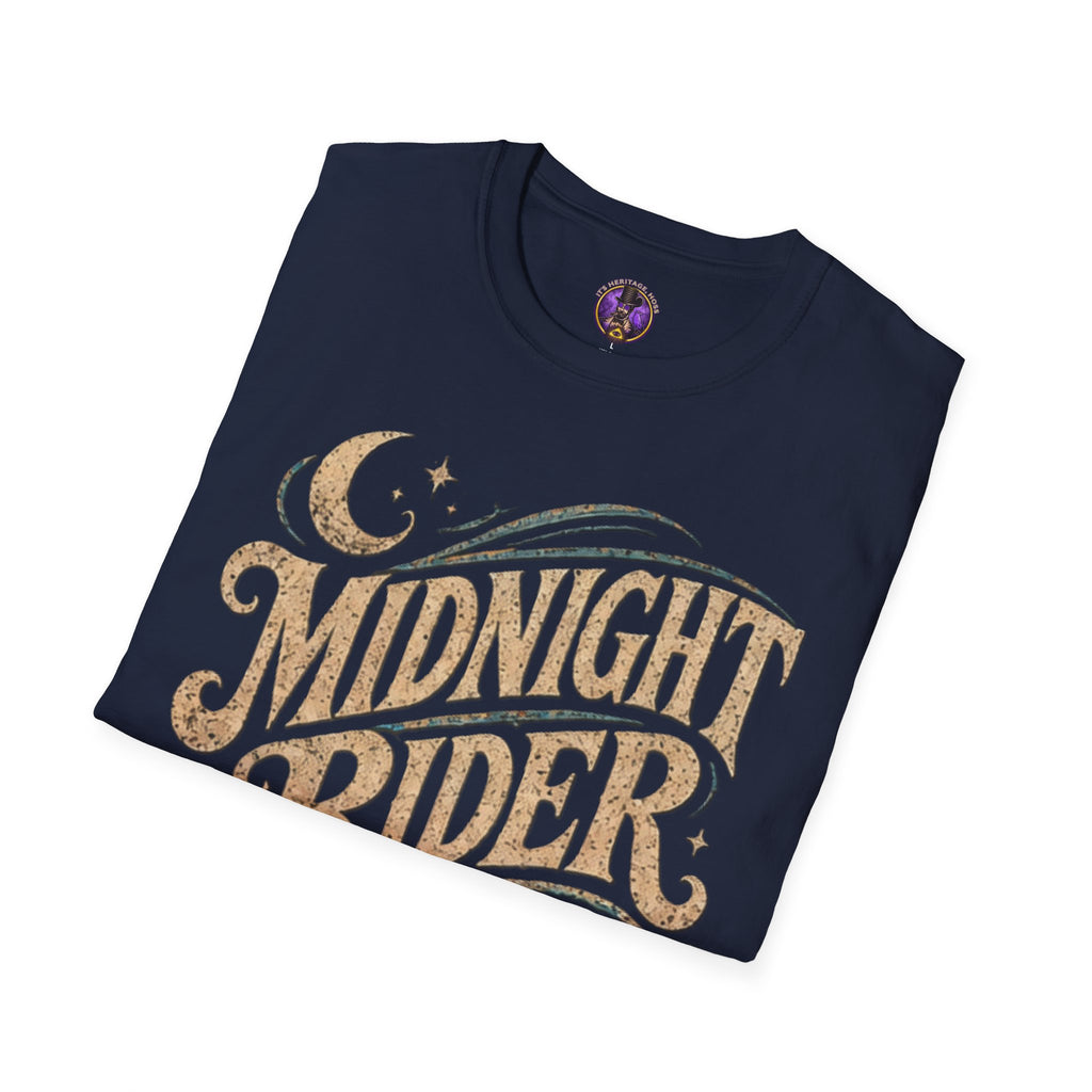 Midnight Rider T-Shirt | Retro Motorcycle Moon Graphic Tee graphic T-shirt product image 8